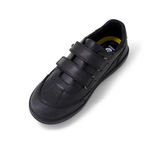 Bobux Kid+ Black School Leather Shoe Traverse Trainer
